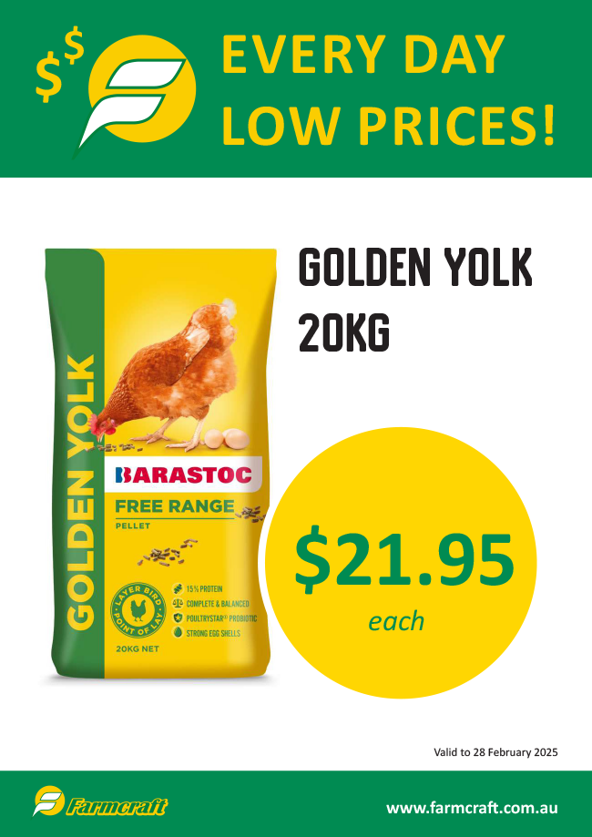 Everyday low price on Golden Yolk 20kg