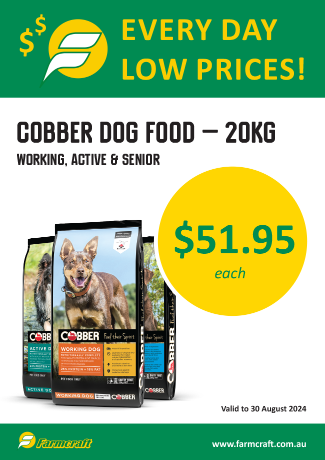 Cobber dog food Everyday Low Price at Farmcraft